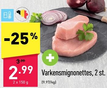 Promoties Varkensmignonettes - Huismerk - Aldi - Geldig van 30/01/2023 tot 04/02/2023 bij Aldi