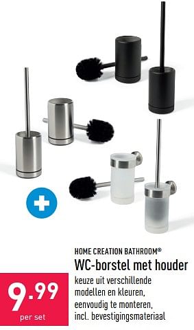 Promoties Wc-borstel met houder - Home Creation Bathroom - Geldig van 01/02/2023 tot 10/02/2023 bij Aldi