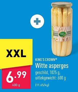 Promotions Witte asperges - King's Crown - Valide de 01/02/2023 à 10/02/2023 chez Aldi