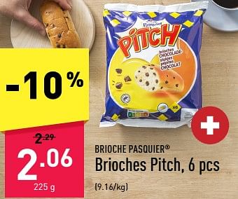 Promotions Brioches pitch - Brioche pasquier - Valide de 04/02/2023 à 10/02/2023 chez Aldi