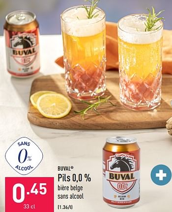 Promotions Buval pils 0,0 % - BUVAL - Valide de 30/01/2023 à 10/02/2023 chez Aldi