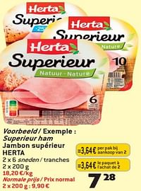 Superieur ham jambon supérieur herta-Herta
