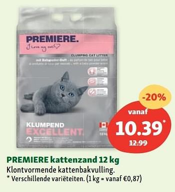 Promoties Premiere kattenzand - Premiere - Geldig van 01/02/2023 tot 08/02/2023 bij Maxi Zoo