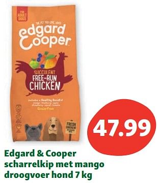 Promoties Edgard + cooper scharrelkip met mango droogvoer hond - Edgard & Cooper - Geldig van 01/02/2023 tot 08/02/2023 bij Maxi Zoo