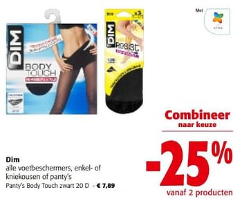Promoties Dim panty`s body touch zwart - Dim - Geldig van 25/01/2023 tot 07/02/2023 bij Colruyt