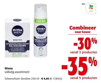 Promoties Nivea scheerschuim sensitive - Nivea - Geldig van 25/01/2023 tot 07/02/2023 bij Colruyt