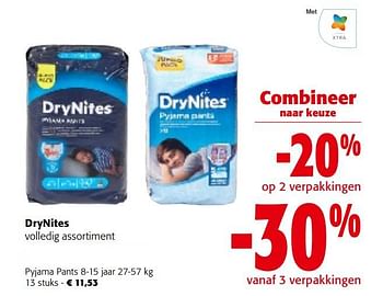 Promotions Drynites pyjama pants - Dry Nites - Valide de 25/01/2023 à 07/02/2023 chez Colruyt