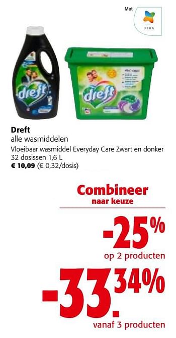 Promoties Dreft vloeibaar wasmiddel everyday care zwart en donker - Dreft - Geldig van 25/01/2023 tot 07/02/2023 bij Colruyt