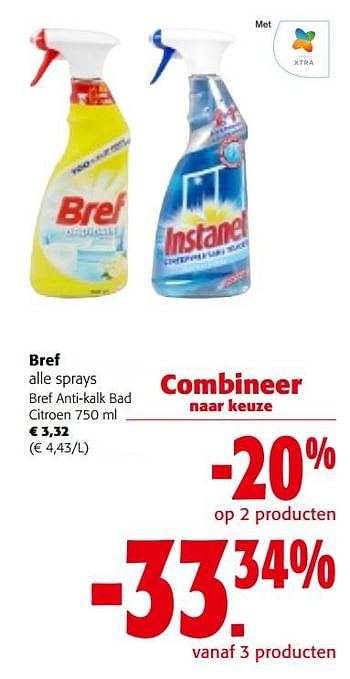 Promoties Bref anti-kalk bad citroen - Bref - Geldig van 25/01/2023 tot 07/02/2023 bij Colruyt