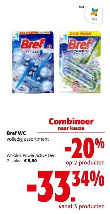 Promoties Bref wc wc-blok power active den - Bref - Geldig van 25/01/2023 tot 07/02/2023 bij Colruyt