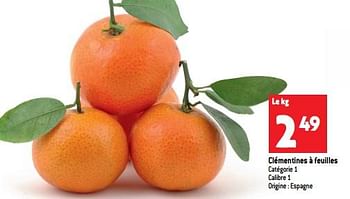 Promotions clementines à feuilles - Produit maison - Match - Valide de 25/01/2023 à 31/01/2023 chez Match