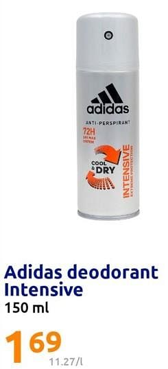 Promoties Adidas deodorant intensive - Adidas - Geldig van 25/01/2023 tot 31/01/2023 bij Action