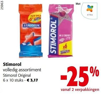 Promoties Stimorol original - Stimorol - Geldig van 25/01/2023 tot 07/02/2023 bij Colruyt