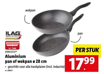 Promoties Aluminium pan of wokpan - Ernesto - Geldig van 06/02/2023 tot 11/02/2023 bij Lidl
