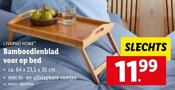 Promoties Bamboedienblad voor op bed - Livarno - Geldig van 06/02/2023 tot 11/02/2023 bij Lidl