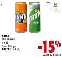 Promoties Fanta orange - Fanta - Geldig van 25/01/2023 tot 07/02/2023 bij Colruyt