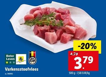 Promoties Varkensstoofvlees - Huismerk - Lidl - Geldig van 06/02/2023 tot 11/02/2023 bij Lidl