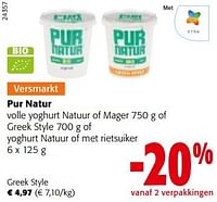 Promoties Pur natur greek style - Pur Natur - Geldig van 25/01/2023 tot 07/02/2023 bij Colruyt