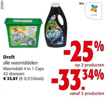 Promoties Dreft wasmiddel 4 in 1 caps - Dreft - Geldig van 25/01/2023 tot 07/02/2023 bij Colruyt