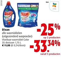 Promoties Dixan vloeibaar wasmiddel color - Dixan - Geldig van 25/01/2023 tot 07/02/2023 bij Colruyt