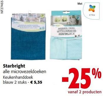 Promoties Starbright keukenhanddoek blauw - Star Bright - Geldig van 25/01/2023 tot 07/02/2023 bij Colruyt