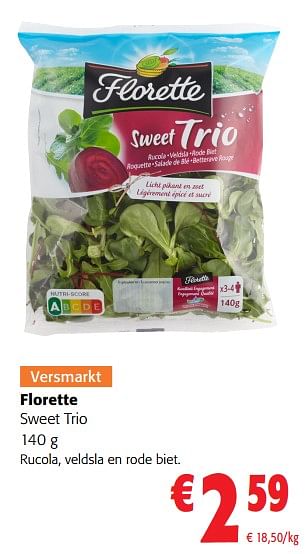 Promoties Florette sweet trio - Florette - Geldig van 25/01/2023 tot 07/02/2023 bij Colruyt