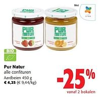 Promoties Pur natur confituren aardbeien - Pur Natur - Geldig van 25/01/2023 tot 07/02/2023 bij Colruyt