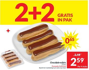 Promoties Chocolade-eclairs - Huismerk - Intermarche - Geldig van 31/01/2023 tot 05/02/2023 bij Intermarche