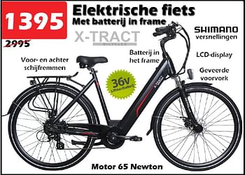 Promoties Elektrische fiets met batterij in frame - X-tract - Geldig van 19/01/2023 tot 12/02/2023 bij Itek