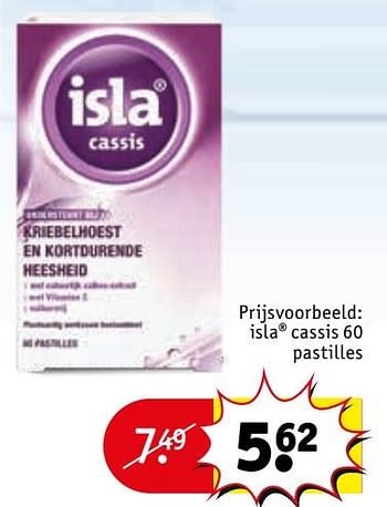 Promotions Isla cassis 60 pastilles - Isla - Valide de 31/01/2023 à 12/02/2023 chez Kruidvat
