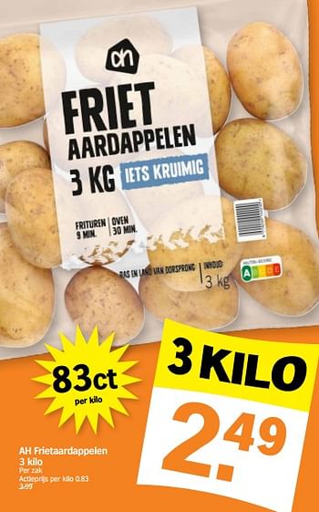 Promoties Ah frietaardappelen - Huismerk - Albert Heijn - Geldig van 30/01/2023 tot 05/02/2023 bij Albert Heijn