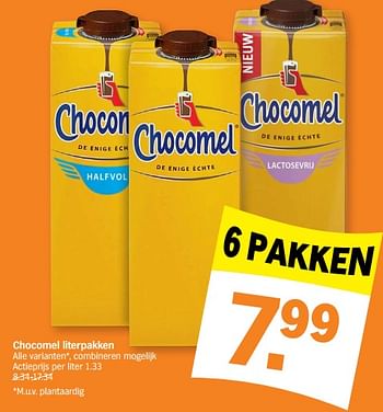 Promoties Chocomel literpakken - Chocomel - Geldig van 30/01/2023 tot 05/02/2023 bij Albert Heijn