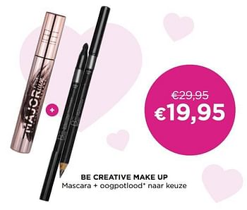 Promoties Be creative make up mascara + oogpotlood - BE Creative Make Up - Geldig van 01/02/2023 tot 14/02/2023 bij ICI PARIS XL