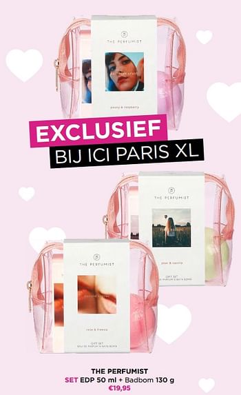 Promoties The perfumist set edp + badbom - The Perfumist  - Geldig van 01/02/2023 tot 14/02/2023 bij ICI PARIS XL
