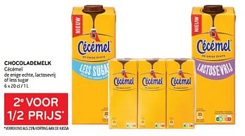 Promoties Chocolademelk cécémel 2e voor 1-2 prijs - Cecemel - Geldig van 08/02/2023 tot 21/02/2023 bij Alvo