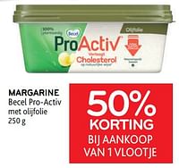 Promoties Margarine becel pro-activ 50% korting bij aankoop van 1 vlootje - Becel - Geldig van 08/02/2023 tot 21/02/2023 bij Alvo