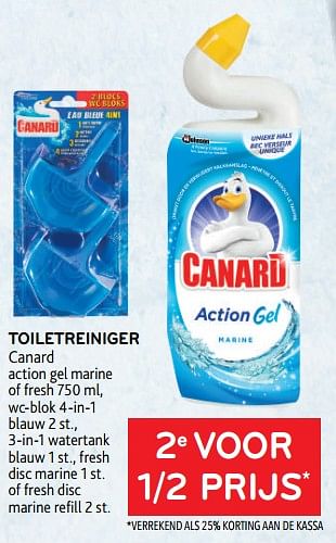 Promoties Toiletreiniger canard 2e voor 1-2 prijs - Canard WC - Geldig van 08/02/2023 tot 21/02/2023 bij Alvo