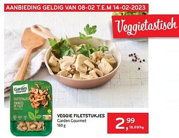 Promoties Veggie filetstukjes garden gourmet - Garden Gourmet - Geldig van 08/02/2023 tot 14/02/2023 bij Alvo