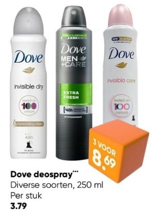 Promoties Dove deospray - Dove - Geldig van 30/01/2023 tot 12/02/2023 bij Big Bazar
