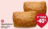 Promoties Tijgerbriekbrood - Huismerk - Delhaize - Geldig van 02/02/2023 tot 08/02/2023 bij Delhaize