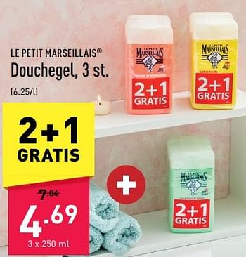 Promotions Douchegel - Le Petit Marseillais - Valide de 10/02/2023 à 17/02/2023 chez Aldi