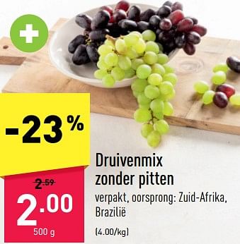 Promoties Druivenmix zonder pitten - Huismerk - Aldi - Geldig van 06/02/2023 tot 11/02/2023 bij Aldi