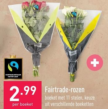 Promoties Fairtrade-rozen - Huismerk - Aldi - Geldig van 06/02/2023 tot 17/02/2023 bij Aldi