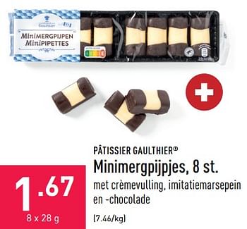 Promotions Minimergpijpjes - Patissier Gaulthier - Valide de 10/02/2023 à 17/02/2023 chez Aldi