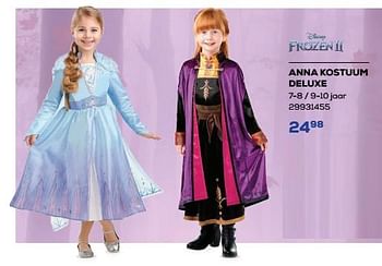 Promotions Anna kostuum deluxe - Disney  Frozen - Valide de 30/01/2023 à 24/02/2023 chez Supra Bazar