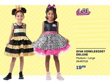 Promoties Diva verkleedset deluxe - LOL Surprise - Geldig van 30/01/2023 tot 24/02/2023 bij Supra Bazar