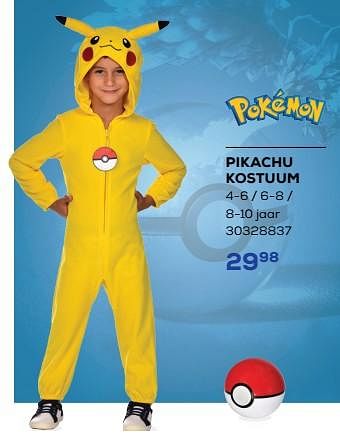 Promoties Pikachu kostuum - Pokemon - Geldig van 30/01/2023 tot 24/02/2023 bij Supra Bazar