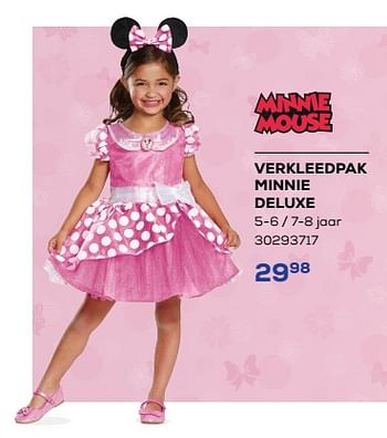Promoties Verkleedpak minnie deluxe - Minnie Mouse - Geldig van 30/01/2023 tot 24/02/2023 bij Supra Bazar