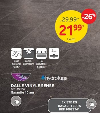 Promotions Dalle vinyle sense - DecoMode - Valide de 01/02/2023 à 13/02/2023 chez Brico