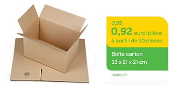 Promotions Boîte carton - Produit Maison - Ava - Valide de 19/01/2023 à 28/02/2023 chez Ava